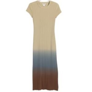 Elegant Ombre knit sparkle Maxi Dress